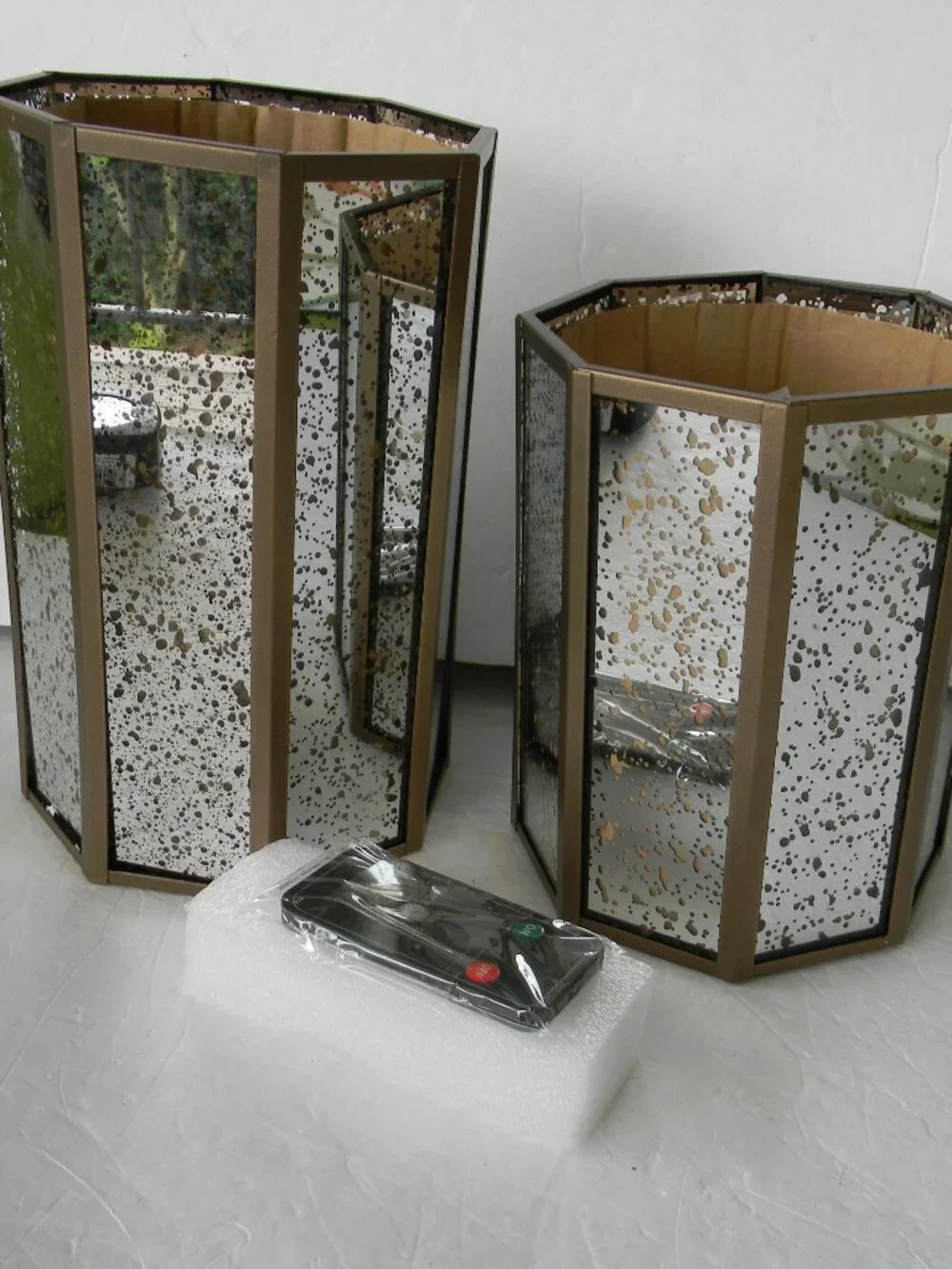 NEW Home Reflections Small & Large Mercury Lantern Fairy Lights SILVER W/REMOTE